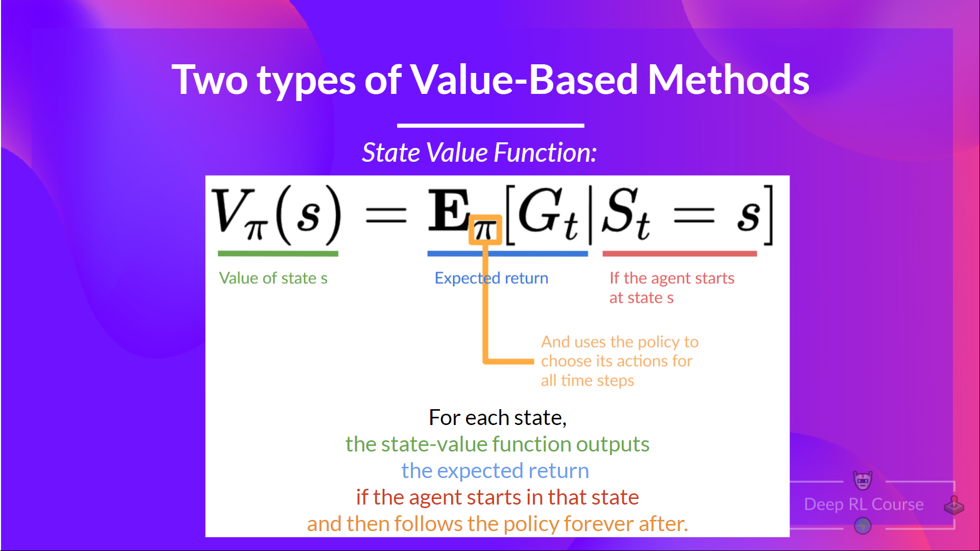 state value function